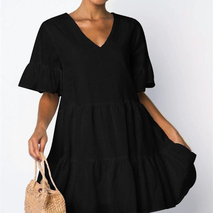 Vestido con cuello en V - Imagen 3