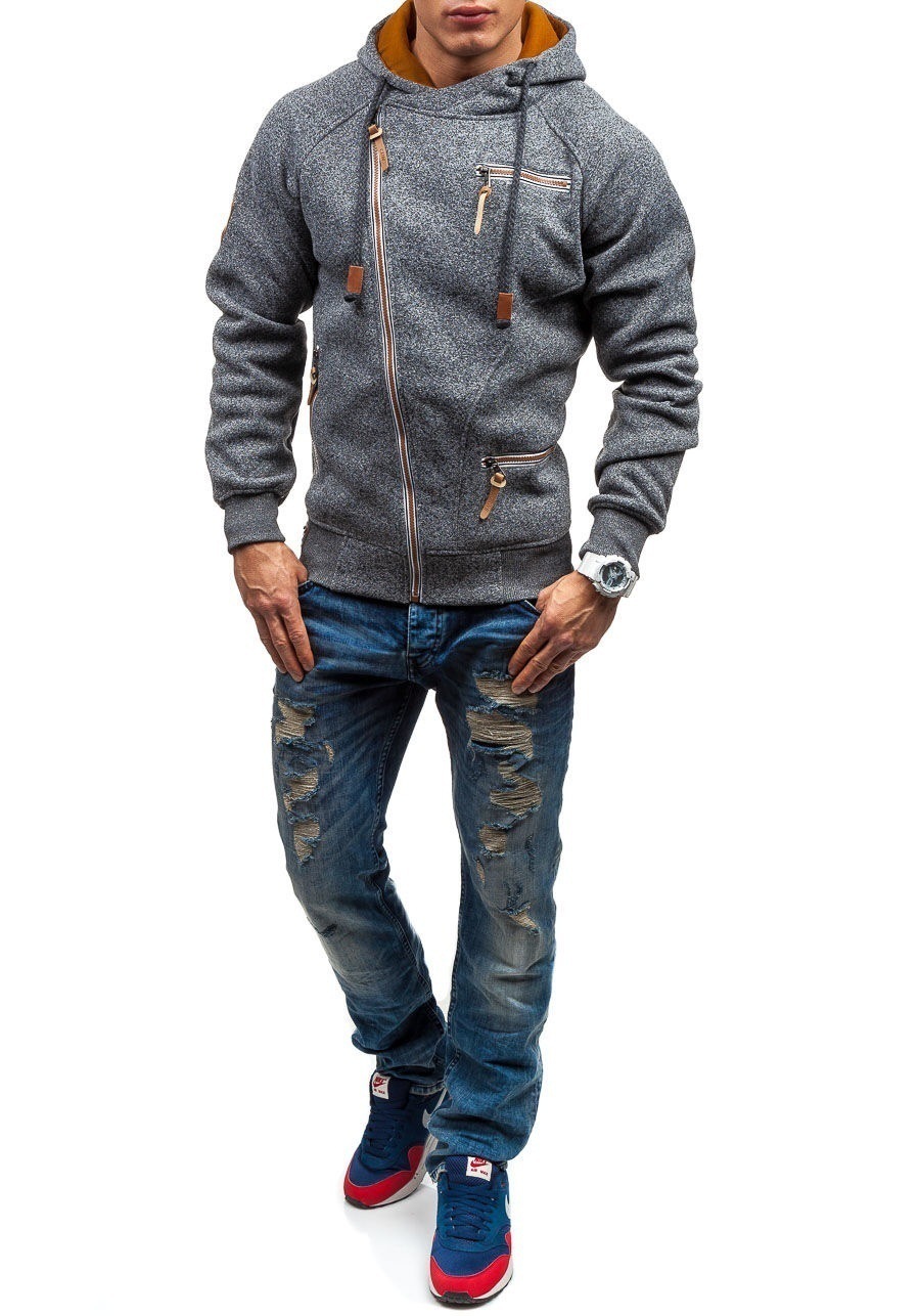 Sudadera con cremallera diagonal - Imagen 5