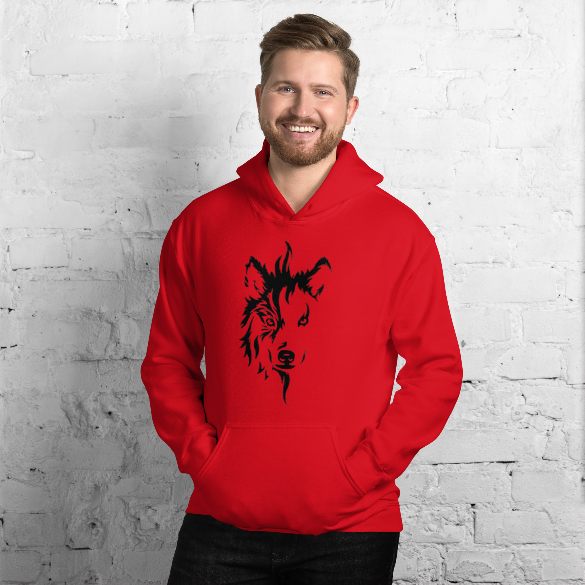 Sudadera de lobo con capucha