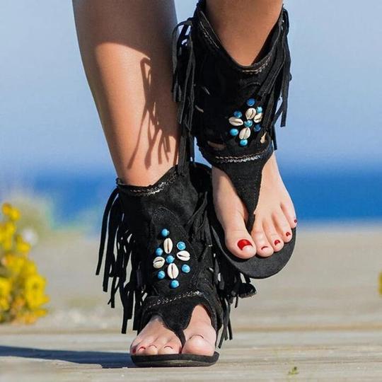 Sandalias de playa con flecos - Imagen 4