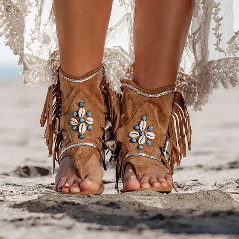 Sandalias de playa con flecos - Imagen 6
