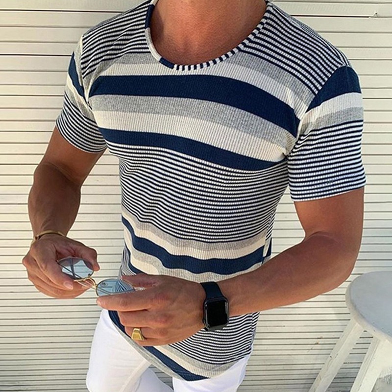Camiseta de lana a rayas