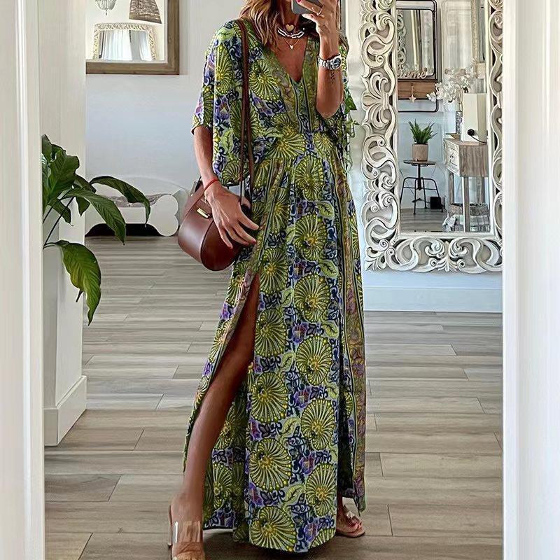 Vestido estampado bohemio - Imagen 3