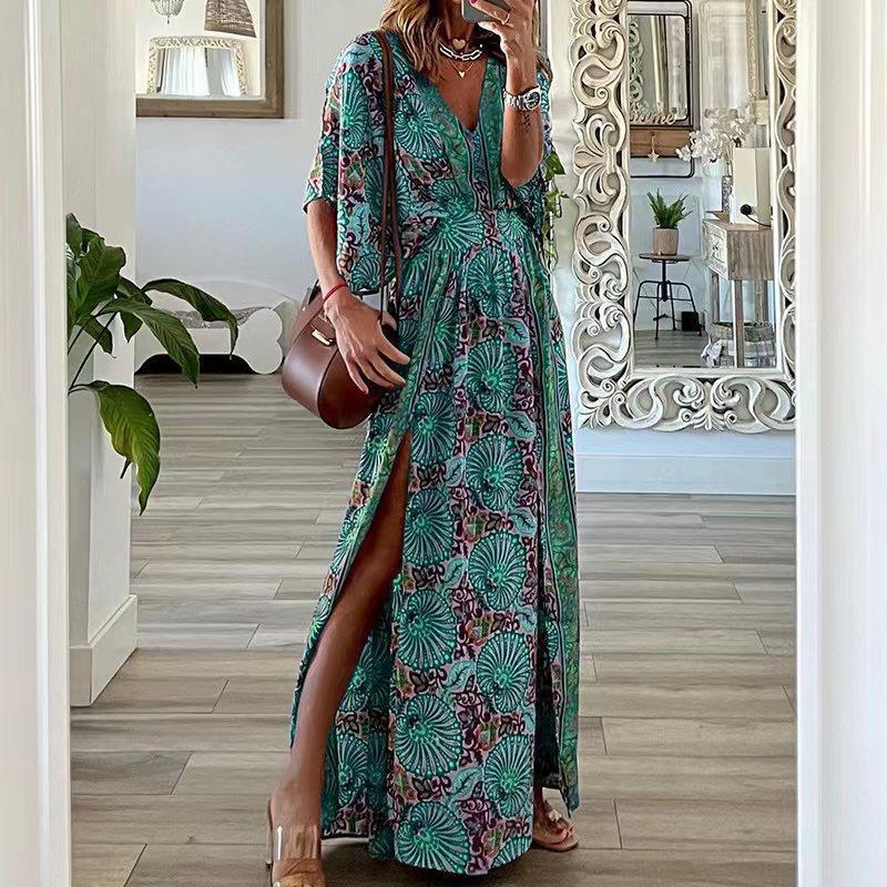 Vestido estampado bohemio - Imagen 4