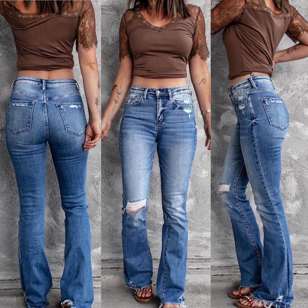 Pantalones microacampanados