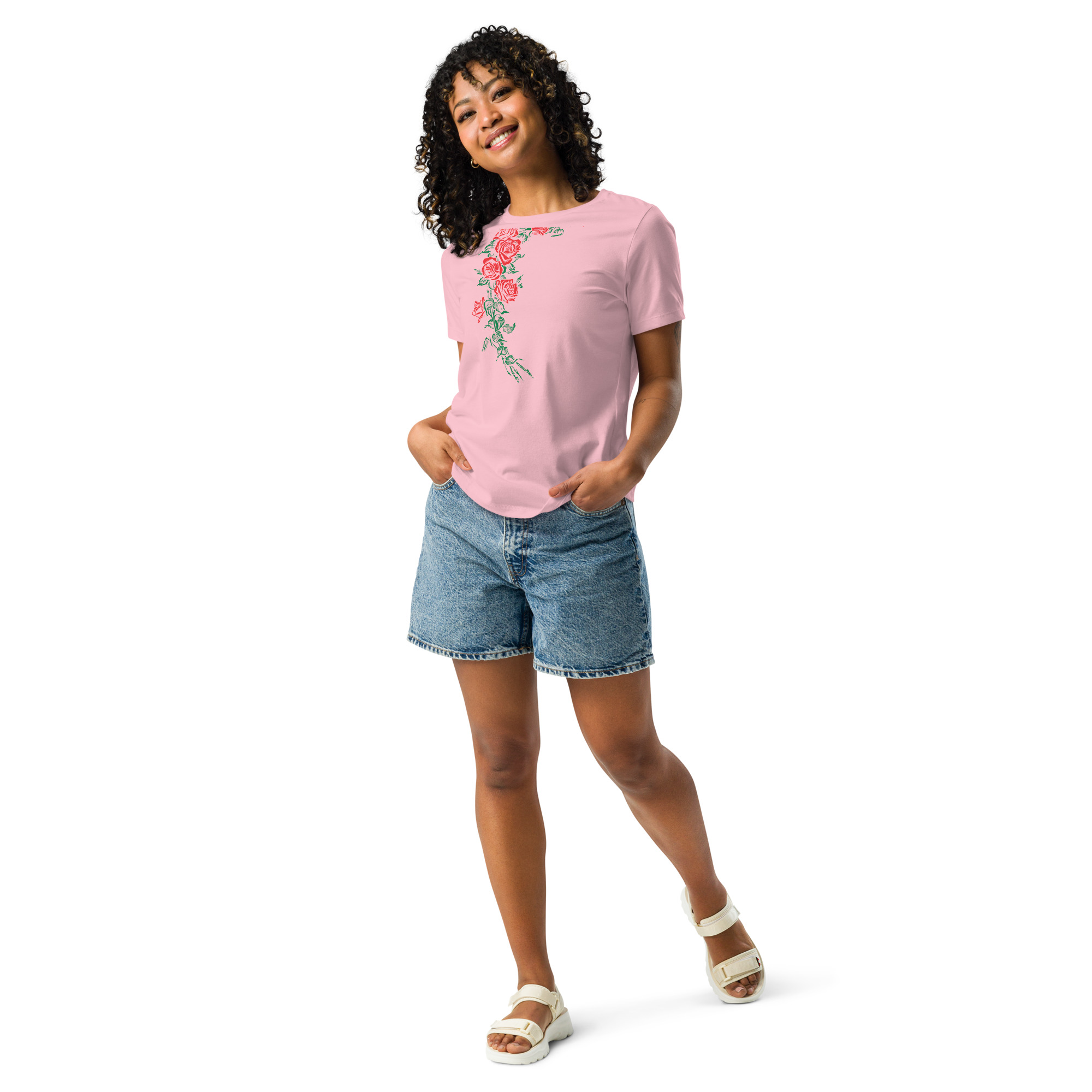 Camiseta suelta rosas - Imagen 5