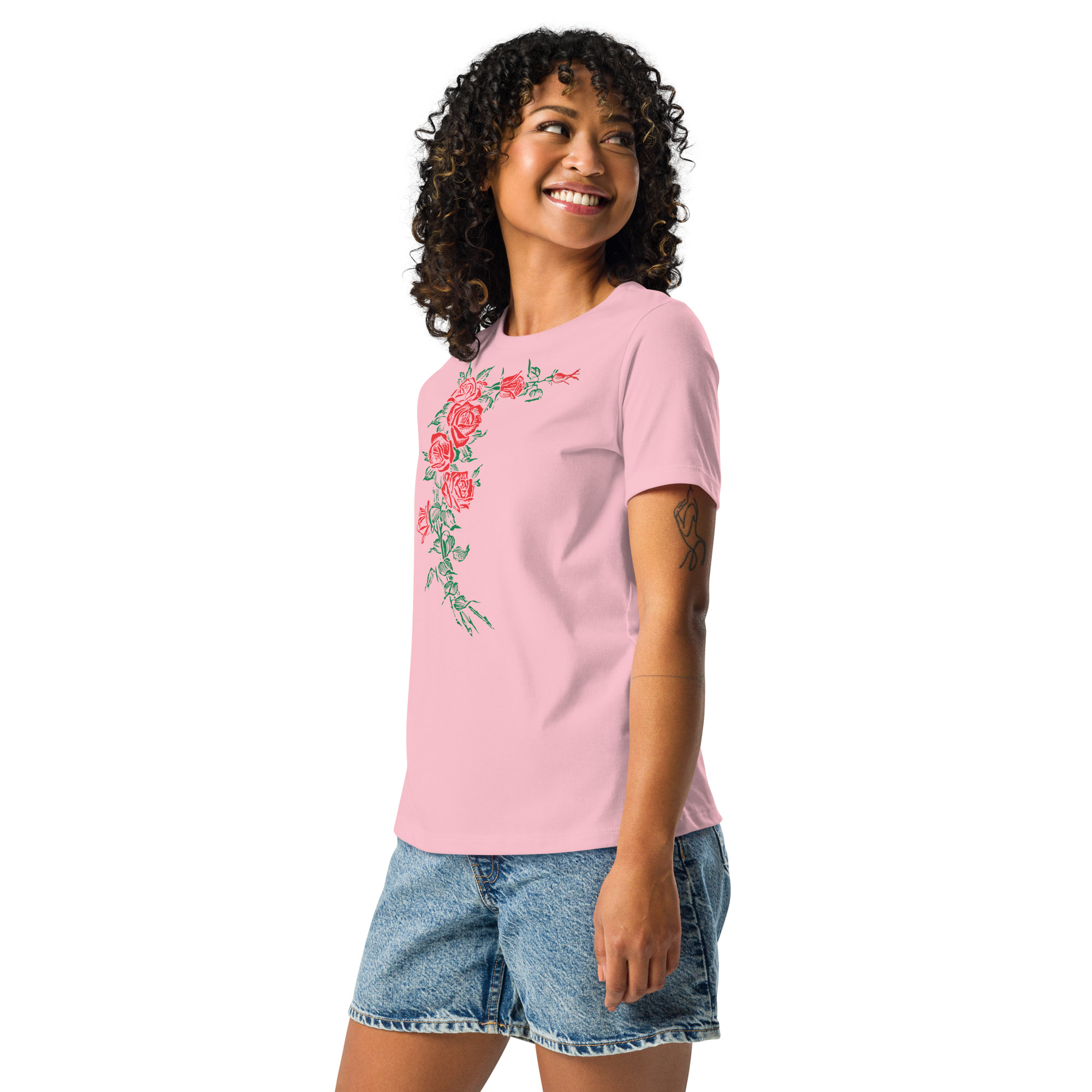 Camiseta suelta rosas - Imagen 6