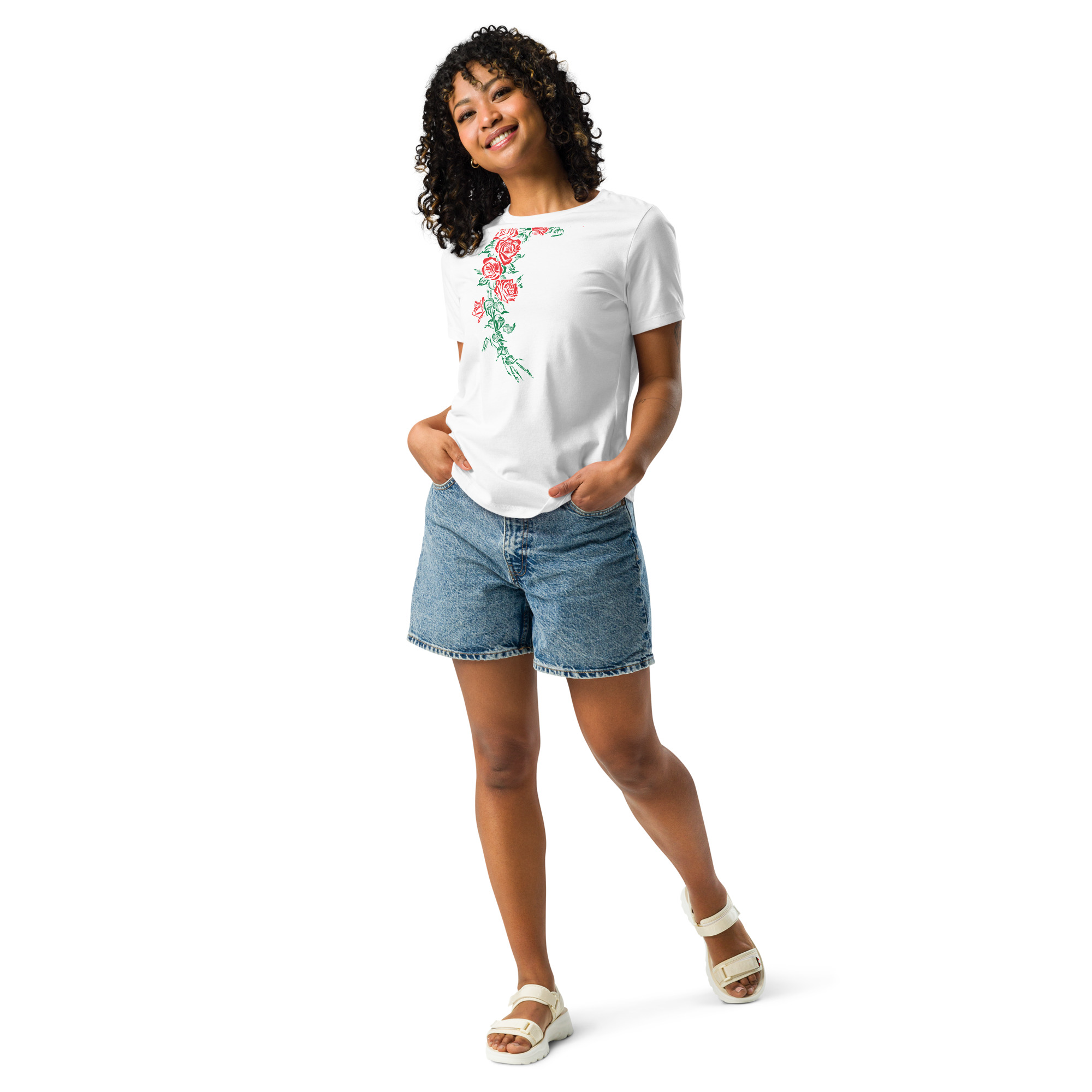 Camiseta suelta rosas - Imagen 7