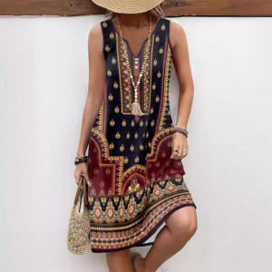 Vestido con cuello en V